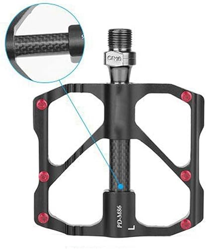 Miniatura 3 de Mountain Bike Pedals, RoadMTB Aluminum Alloy 916 with Anti-Skid Nails Flat Pedals 3 Sealed Bearing 245g
