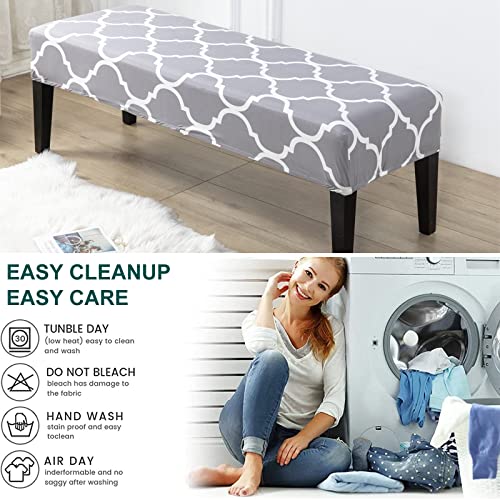 Fuangui Dining Bench Cover Printed Bench Seat Cushion Slipcover Stretch Upholstered Bench Slipcover Removable Bench Slipcover Washable Printed Bench Seat Protector Cover For Dining Kitchen,10 #TOP4