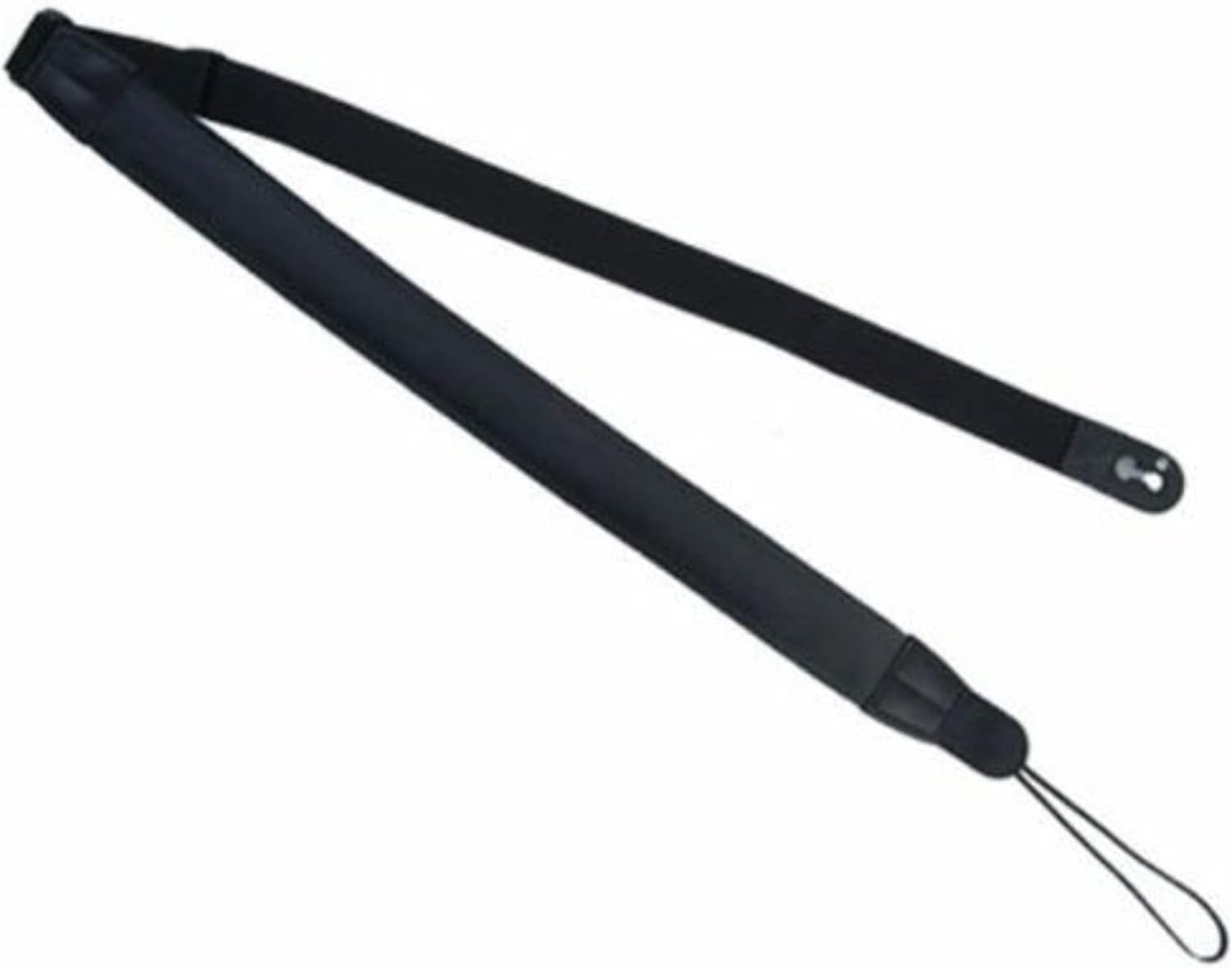 Neotech - Slimline Acoustic Guitar Strap with End Pin Jack, Regular, Black Leather (no Acoustic/Banjo Loop)