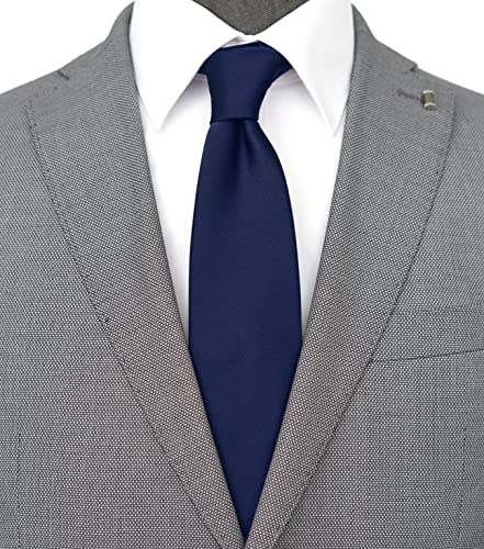 Zenxus Extra Long Solid Tie For Men Big And Tall, Deep Navy Xxl Tie 70 Inch #TOP1