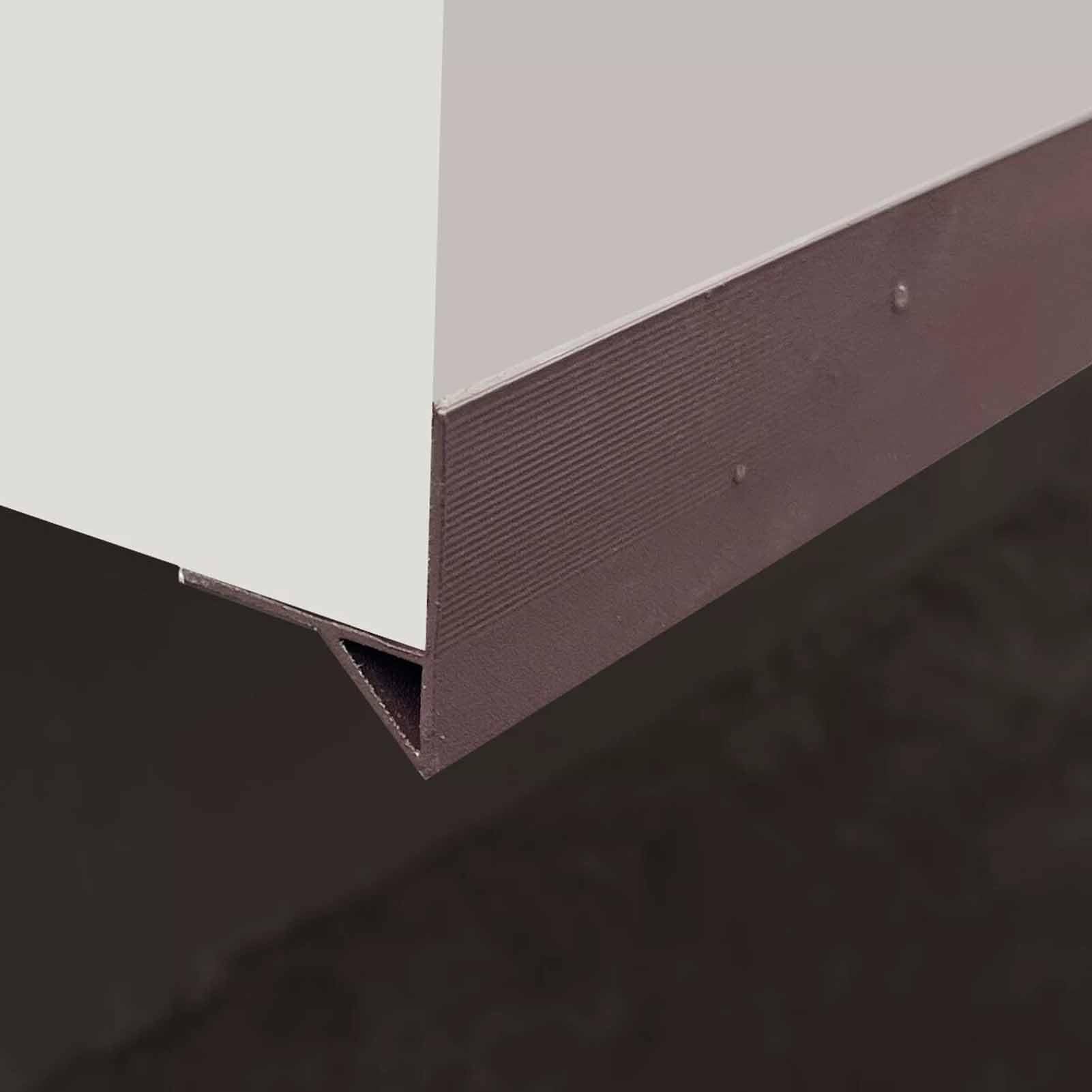 Barre de Seuil Profilés D'égouttement Étanches pour Avant-toit Extérieur | 2 Gouttière Murale Métallique, Profilé D'égouttement Plat pour Gouttière, Montage en Surface, Protection Anti-goutte pour Nez