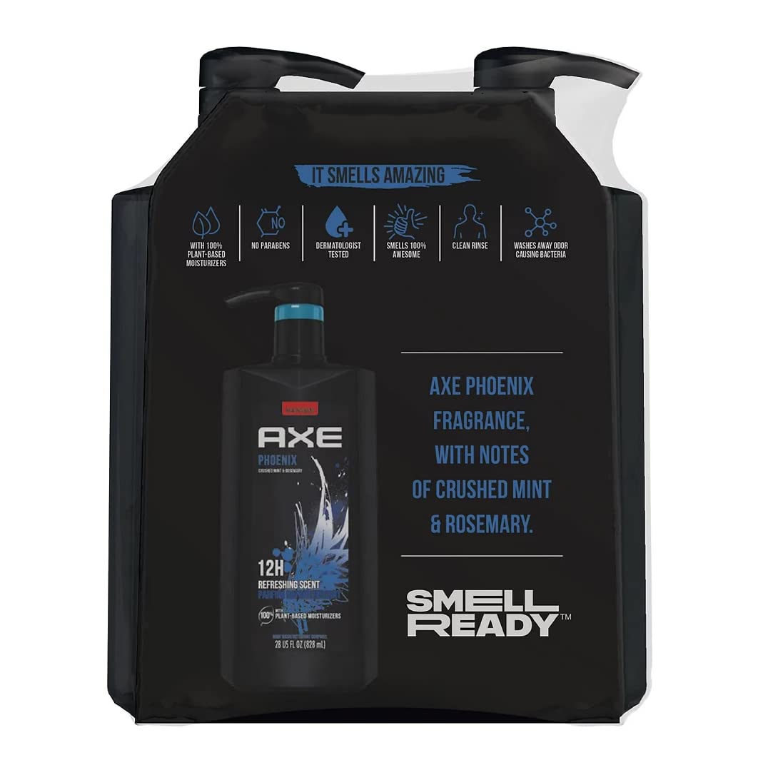 AXE Holiday Gift Bag for Men, Phoenix (28-Ounce, Pack of 2)