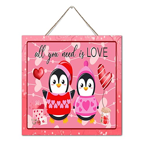 Joli pingouin pour la Saint-Valentin avec message d'amour