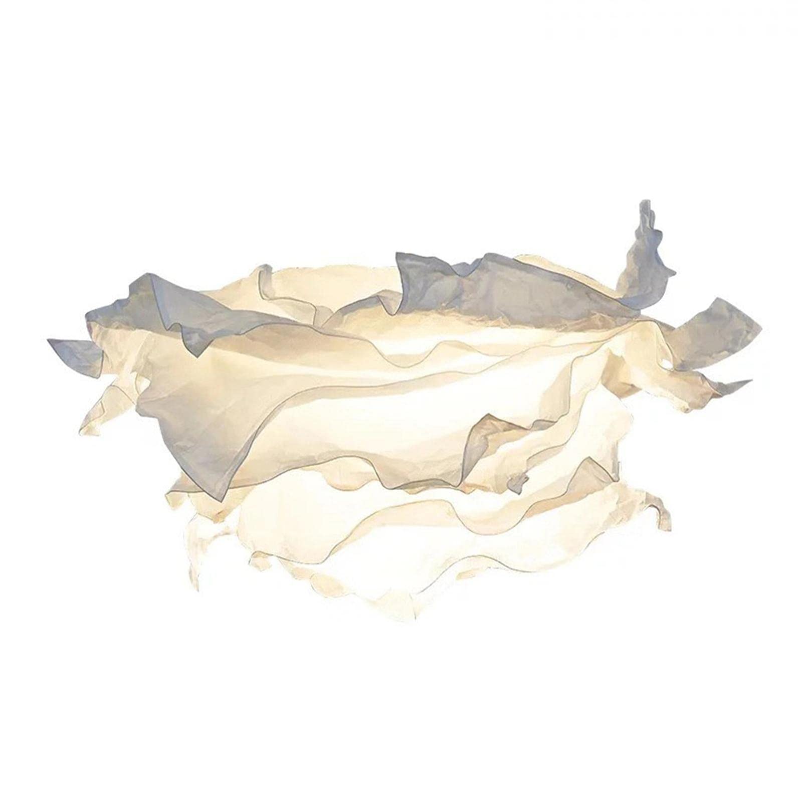 RoaQinFo Modern Paper Lampshade, Hanging Ceiling Decoration, Flower-Shaped Lampshade for Dining Room, Kitchen, Restaurant, Office, White, M