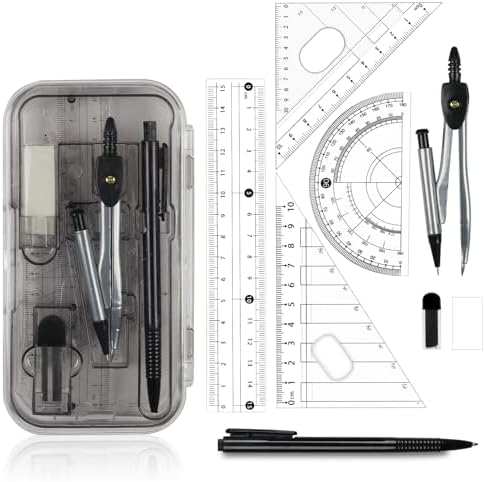 Maths Set | 8Pcs Double-Sided Opening Geometry Sets Maths Sets for ...