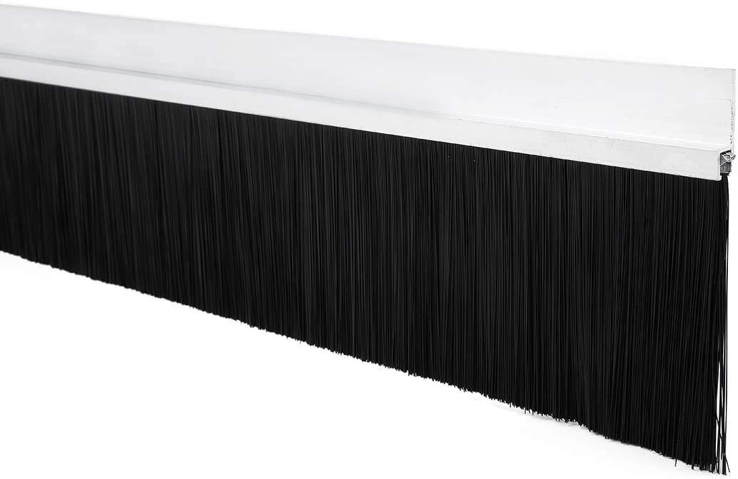 Keetoz Door Bottom Sealing Strip | Door Brush Tape | Door Seal Strip with Aluminium Plate and Nylon Brush | Size- 39.37"/1 Meter | Color-Black &White | (B0CDRXWBH2) Amazon Price History, Amazon Price Tracker