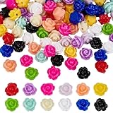 Matériau de qualité:nos perles sont fabriquées à partir de résine de haute qualité, poids léger, pas facile de tomber ou de se casser. Les motifs de fleurs de rose sont beaux et charmants, coloré et accrocheur, suffisamment durable pour une utilisation prolongée, peut être associé à de nombreux bijoux