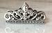 Business Card Holder (for desk) with Fleur de lis & Crystals - Pewter