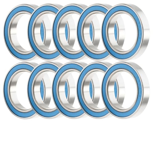 Roulement 6803-2RS étanche à cage de billes en acier rigide 17x26x5 mm - 10 pièces