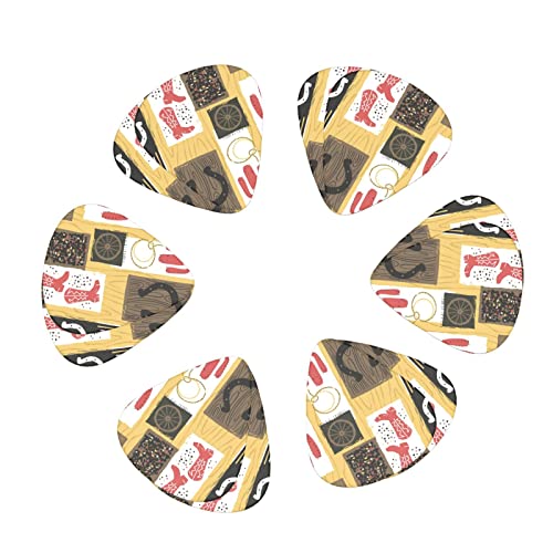 Lot de 12 médiators de guitare en bois style cowboy américain pour guitare basse électrique, acoustique, cadeau avec boîte - Les Beatles, Paul McCartney, John Lennon, RIngo Starr, George Harrison Lot de 12 médiators de guitare en bois style cowboy américain pour guitare basse électrique, acoustique, cadeau avec boîte – Image 3