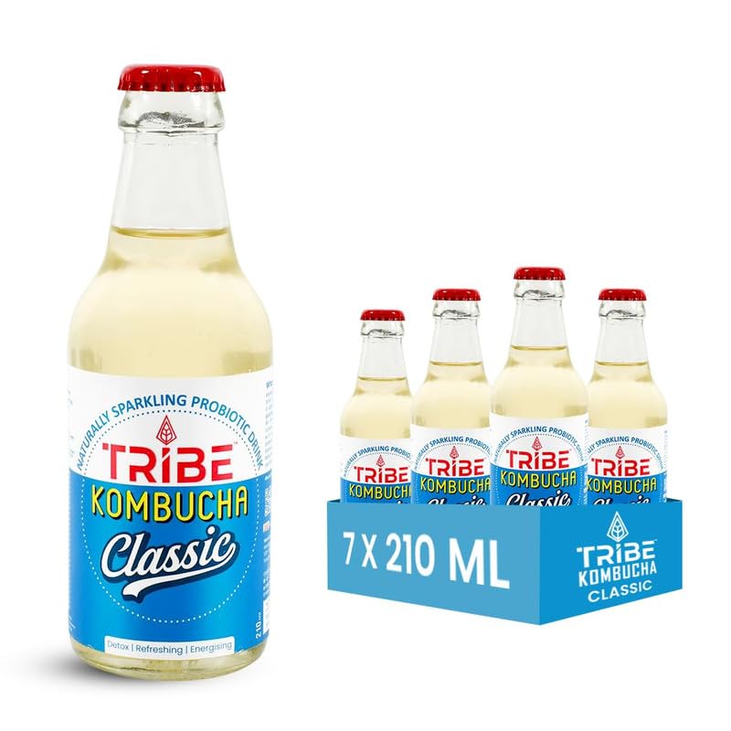 Tribe Kombucha | Weight Management - Detox - Antioxidant | Naturally Sparkling Probiotic Super Drink |Secret Recipes with Herbs & Spices | Gut Friendly | Gluten free | Classic | Pack of 7 |330 ML (B0D96D4D3P) Amazon Price History, Amazon Price Tracker