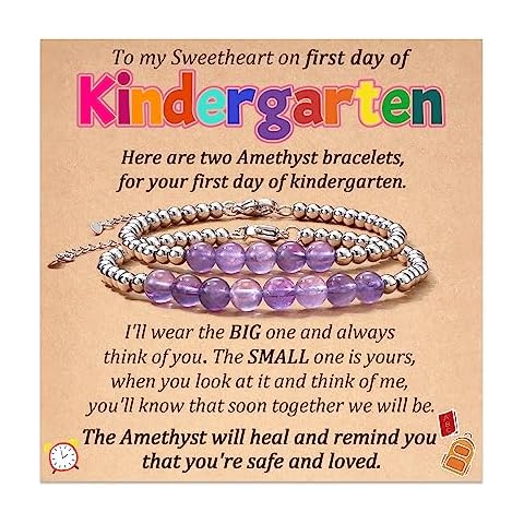 Dabem First Day of Kindergarten Bracelet Gifts Mommy and Me, Back to School Kindergarten Prek Gifts Bracelets, Mother Daughter Bracelets Kindergarten Here I Come Cover