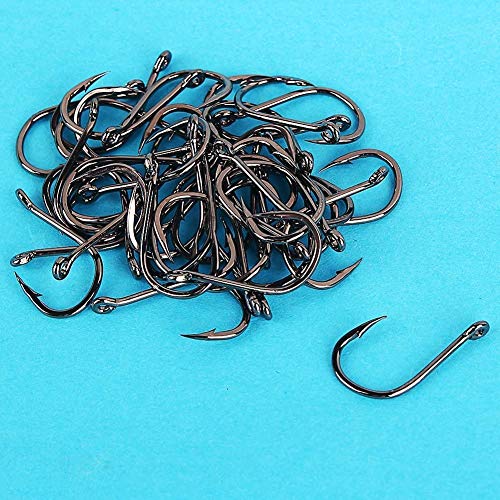 Nykkola 500Pcs Small Size Black Freshwater Fishhook Fishing Hooks Set #TOP7