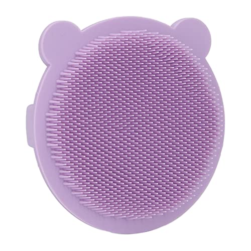 Depurador de la Fiesta de Bienvenida Al bebé, Cepillo Flexible del Baño del bebé de la Historieta del Masaje Encantador para el Viaje Casero (Púrpura)