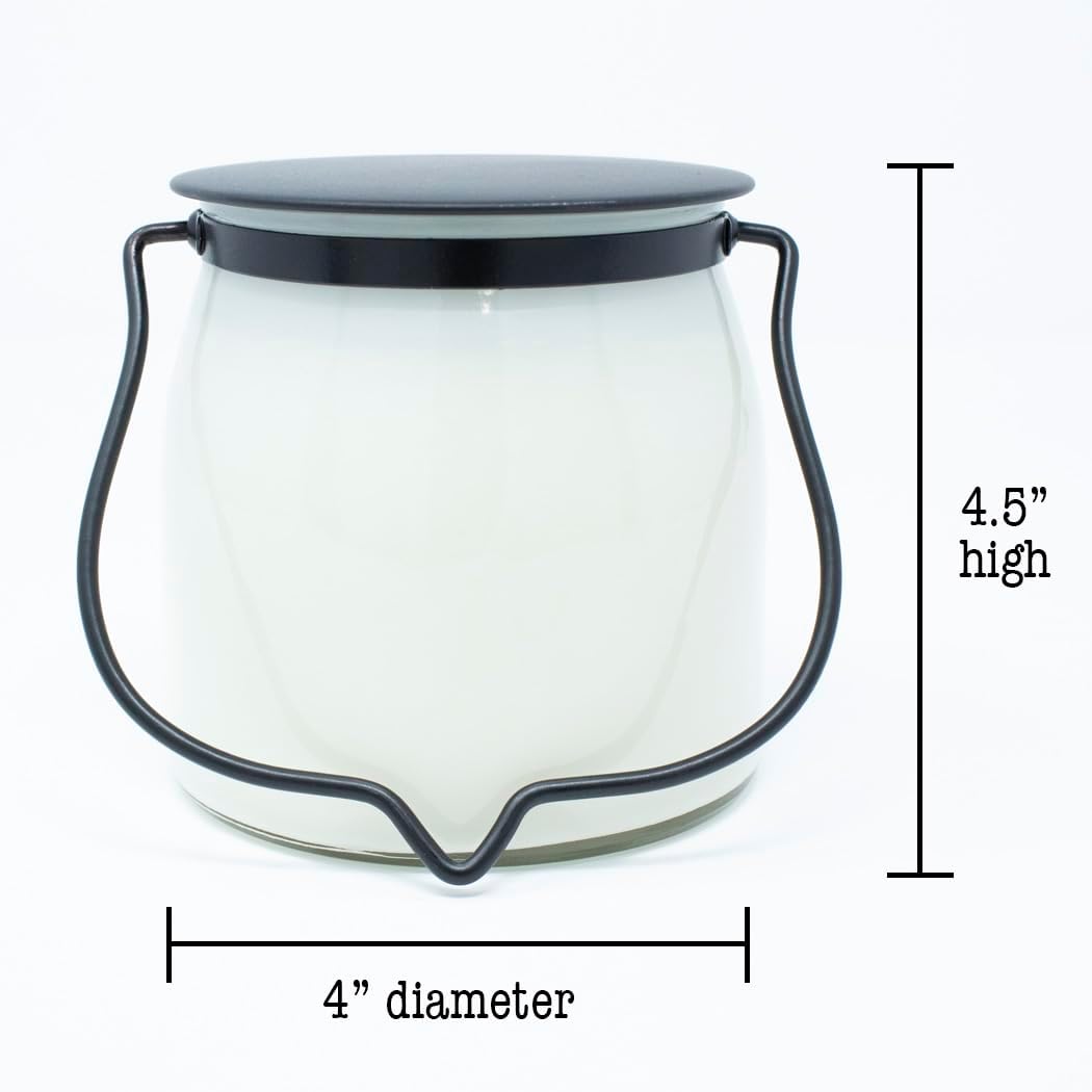 Milkhouse Candle Company Dancing in The Rain Soy Candle - Orange Blossom | Summer Orchid | Wind-Swept Grass Scented - 16 oz Butter Jar with Lid, 65+ Hour Burn Time, Made in the USA