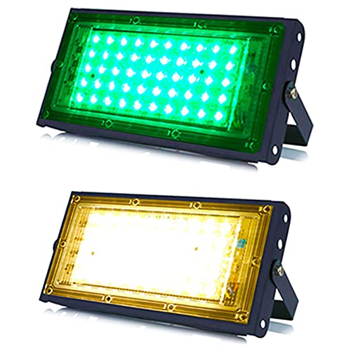 Image of MLD 20w Led Flood Lights IP66 Waterproof Indoor Outdoor Led Brick Focus Street Light Multi Color Combo Set | Green, Yellow| Pack of 2