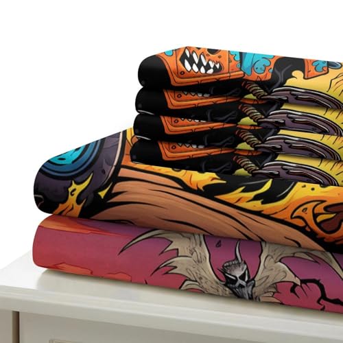 Housse de couette motocross 3D en microfibre résistante avec fermeture éclair - 7