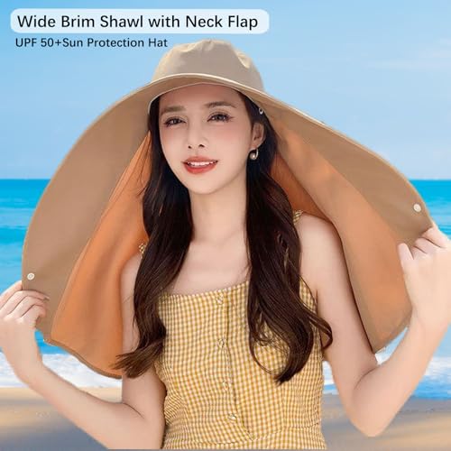 Sombrero de sol para mujer con ala ancha y protección UPF 50+ miniatura 4