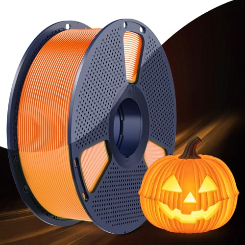 Image of SUNLU Glow in The Dark PLA Filament, Neatly Wound Luminous PLA 3D Printer Filament 1.75mm Dimensional Accuracy + /- 0.02mm, Fit Most FDM 3D Printers, 1kg Spool (2.2lbs), (Cyber Orange PLA, Glow Orange)