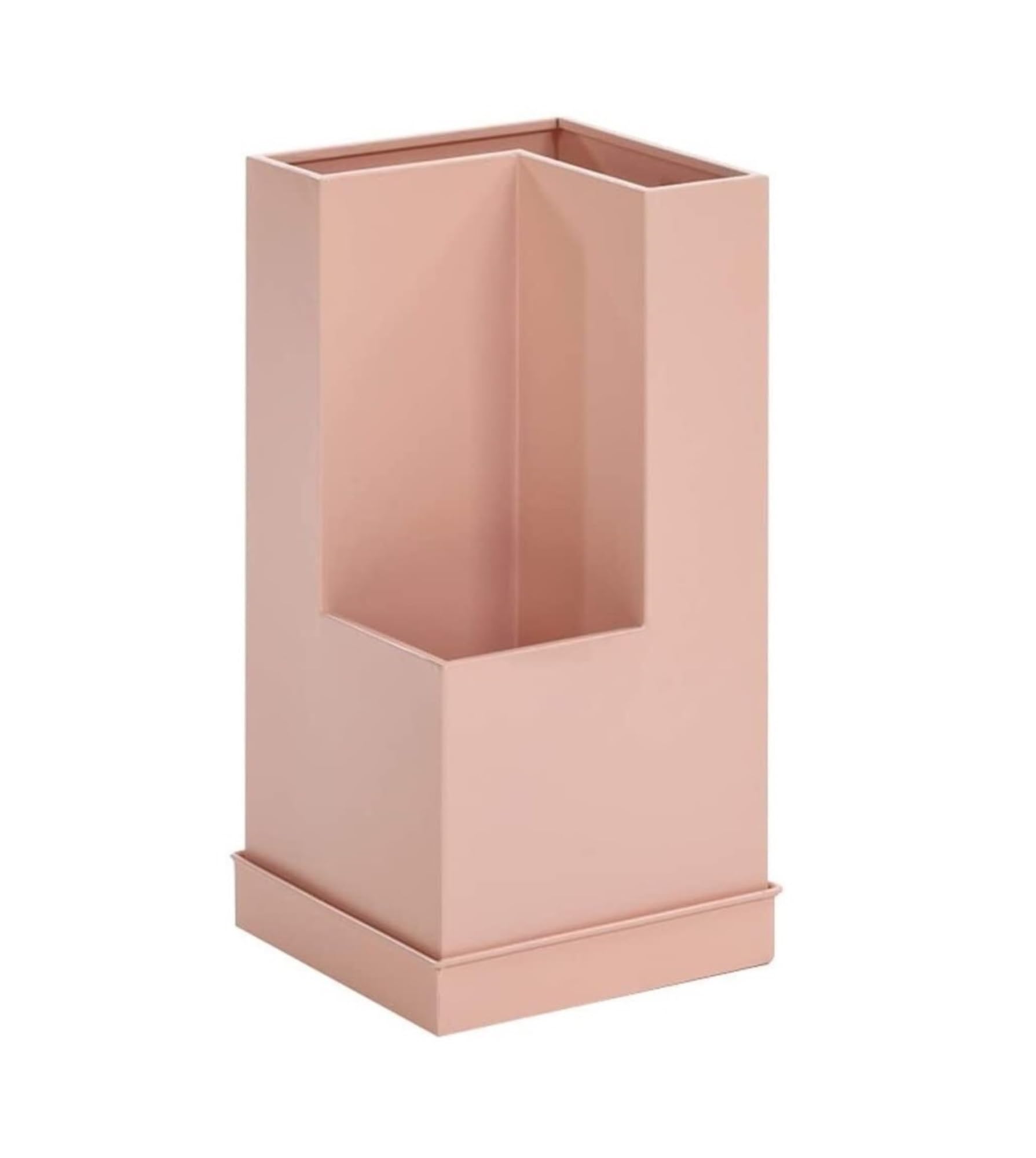 BHFPFZA Metal Umbrella Stand with Double Bucket Design for Home Hotel Restaurant and Supermarket Gold/Pink Decorative Umbrella Holder for Porch