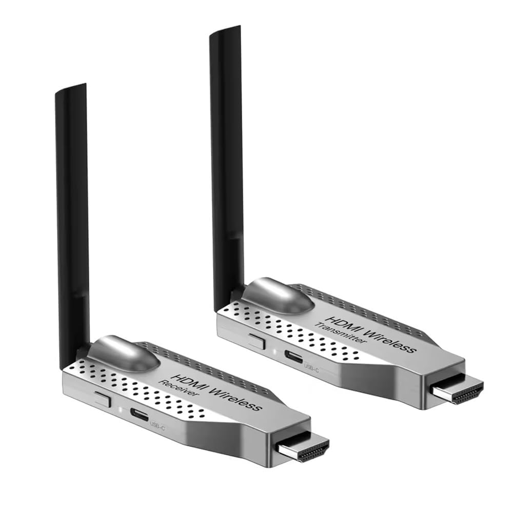 GR Deals Wireless HDMI Video Audio Transmitter Receiver Extender ABS (G147 100M)-image-20