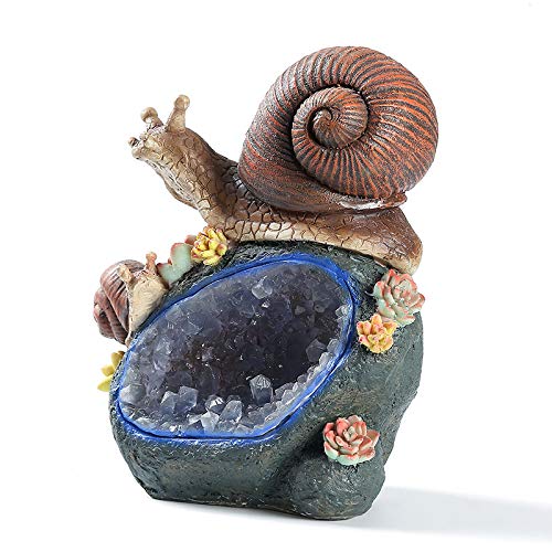 Statue Garden Decor Sculpture Design Creative Snail Crystal Solar Outdoor Home Resin Craft Decoration Decoration Garden Crafts Novelty Gift #TOP3