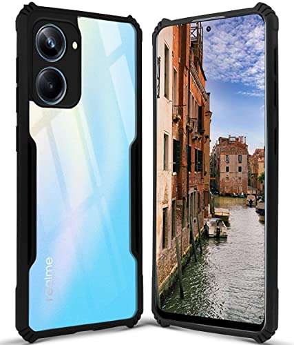 Image of Jkobi Back Cover Case for Realme 10 Pro (Shockproof with Polycarbonate Clear Panel | Professional Black)