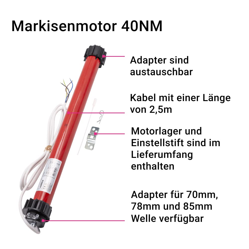 Verlässlicher Markisenmotor, Markisenantrieb, elektrischer Antrieb für Ihre Markise