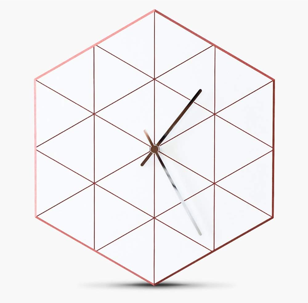 Wall Clock Clock Living Room Quartz Clock Bedroom Mute Simple Wall Charts Creative Personality Wall Clock (Color : Black) (Color : Red)