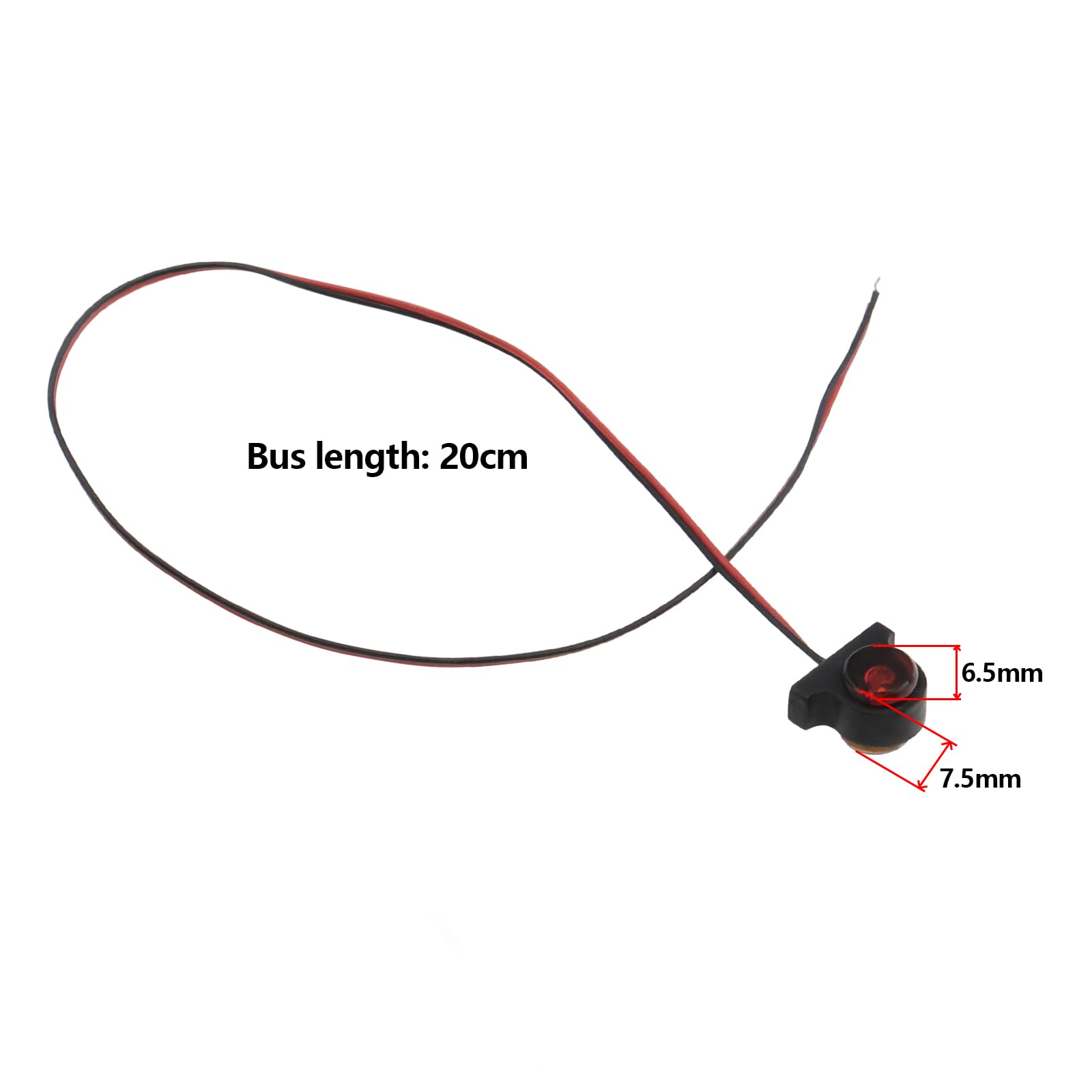 Create idea 1 Pair Dual Color Marker Lights 1/14 RC Car Side Position Lights for DIY RC Tractor Truck Trailer Model Car Compatible with T-amiya - Image 4