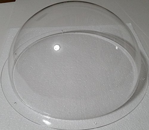 Supremetech Acrylic Dome/Plastic Hemisphere - Clear - 12" Diameter, 3/4" Flange With Pre-Drilled Holes #TOP3