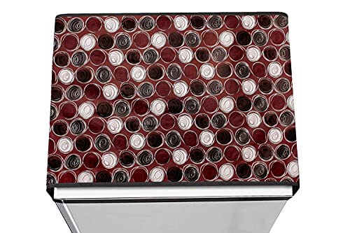 Image of Stylista Refridgerator top Cover Suitable for Samsung RR23C2F35DX /HL, 215 Liter Fridge, Dimension (WXD) 71x109 CM, Abstract Pattern Maroon
