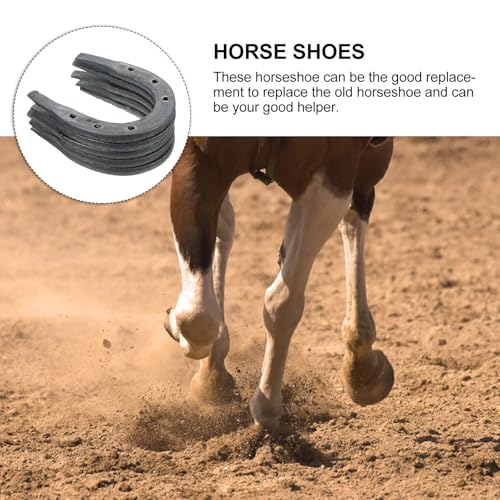 Herraduras de hierro ajustables Uonlytech con función de protección para establos de caballos 8