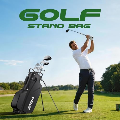 1GoTo-G 7-Way Golf Stand Bag - Lightweight Golf Club Bags with 7 Full-Length Dividers, Cooler, Rain Hood for Men and Women