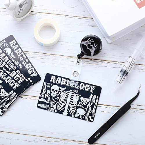 10 Pieces Xray Marker Holder Skeleton Themed Pvc Xray Marker Holder X-Ray Badge Radiology Horizontal Id Card Badge Pouch For Office Staff Diy Id Badge Holder #TOP3