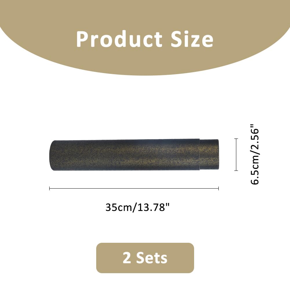 2 Tubi Porta Poster SUPERFINDINGS | 35x6.5cm In Carta Resistente | Per Disegni, Mappe E Documenti | Nero - Foto 9