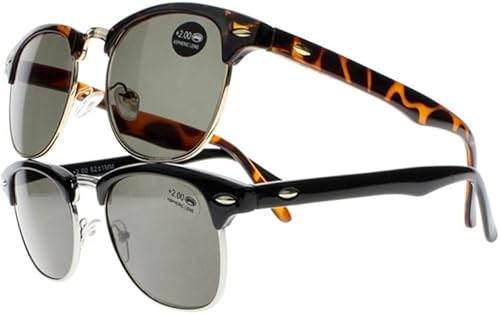 Miniatura 1 de Newsight Gafas de lectura fotocromáticas de transición bifocal, para hombres y mujeres, redondas, de metal, con medio marco, UV400