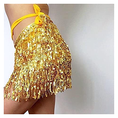 Cinto de moedas Cachecol de dança do ventre Quadril Xaile Lantejoulas Franja Cinto de Corrente Cinto