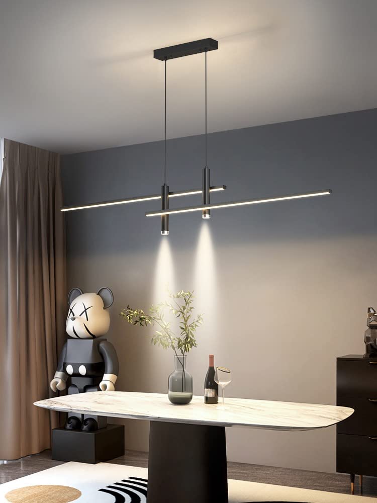 Moderna Lampada A Sospensione A Led, Dimmerabile Creative Led Chandelier Con Telecomando,Lampada A Sospensione Filo Di Sospensione Regolabile,Per Soggiorno Sala Da Pranzo Kitchen Island