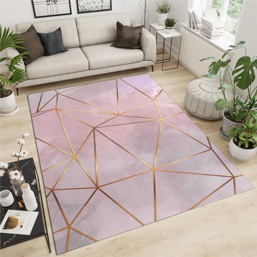 NEYTIIR Alfombra Abstracta Verde – Alfombra Minimalista Antideslizante Acolchada Fácil De Limpiar para Dormitorio, Baño O Cocina(Pattern17,160x220cm)