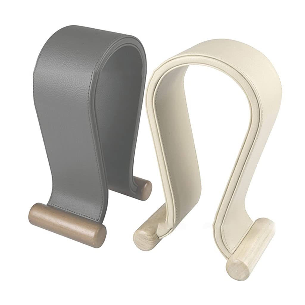 Supporto per cuffie con custodia in pelle per display cuffie grigio Supporto per cuffie Supporto da scrivania per scrivania