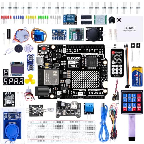 ELEGOO UNO R4 WiFi Super Starter Kit Compatible with Arduino for Beginners