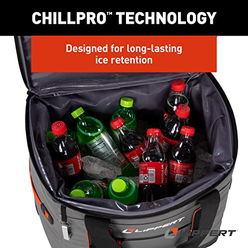 Image of Lippert Adventure Pro 40-Can Soft Insulated Wheeled Cooler Bag, Up to 30 lbs. of Ice, 37 Quarts of Water, 14 inch x 17 inch x 19 inch Wide Mouth Opening, Adjustable Handle - 2021099917