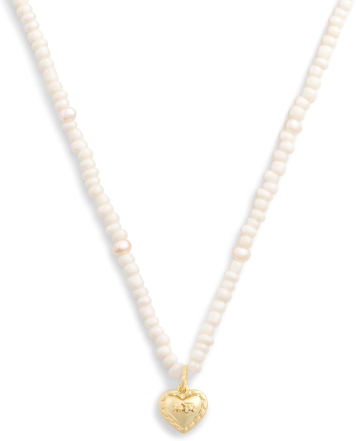 COACH Womens Signature Horse & Carriage Pendant Necklace