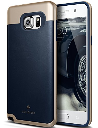 Galaxy Note 5 Case, Caseology® [Envoy Series] Premium Leather Bumper Cover [Leather Navy Blue] [Leather Bound] for Samsung Galaxy Note 5 - Leather Navy Blue