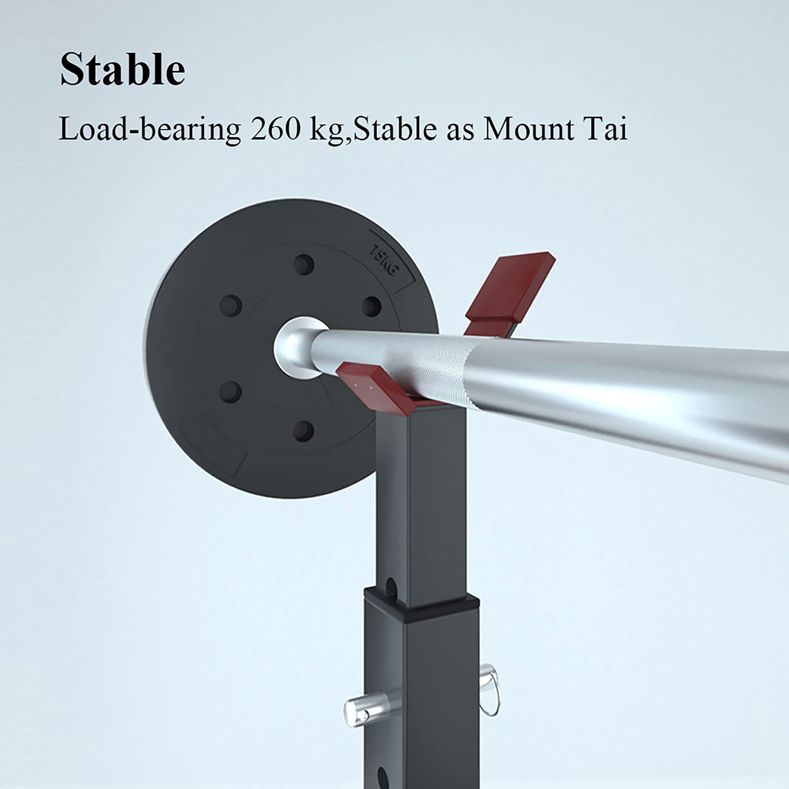 M-TOP Rack da Squat, Rack Bilanciere, Regolabile Multi-Funzione Porta Manubri da Squat per Allenamento di Forza Palestra di Casa, Max 260KG