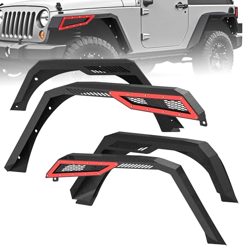 Image of OEDRO Front & Rear Steel Fender Flares for 07-18 Jeep Wrangler JK Unlimited