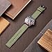 SEURE Canvas Quick Release Watch Band,Cotton Fabric Watch Straps 18mm 19mm 20mm 21mm 22mm 24mm for Men and Women(22,ArmyGreen-black)