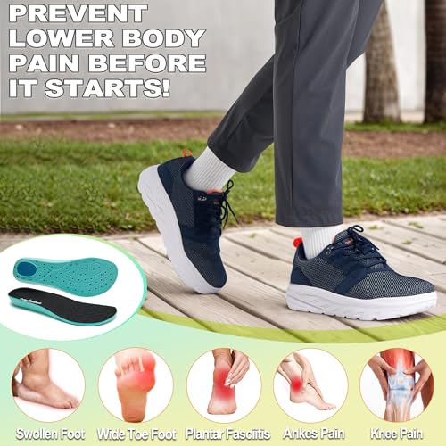 Image of OrthoComfoot Men's Orthopedic Comfortable Diabetic Wide Shoes: Wide Toe Box Arch Support Plantar Fasciitis Sports Sneakers,Fashion Casual Hammer Toes Shoes for Foot and Heel Pain Relief
