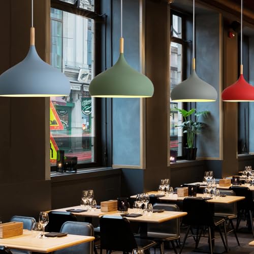 Suspension industrielle bois blanche pour ilot de cuisine et bureau design